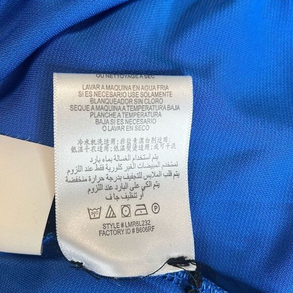 BCBG Max Azria Asymmetrical Drape Black Blue Dress (022) - Picture 12 of 15